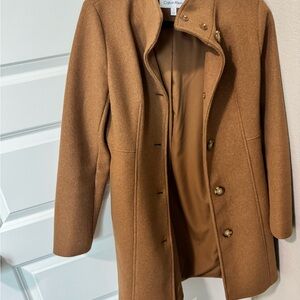 Calvin Klein Brown Trench Coat Timeless Design